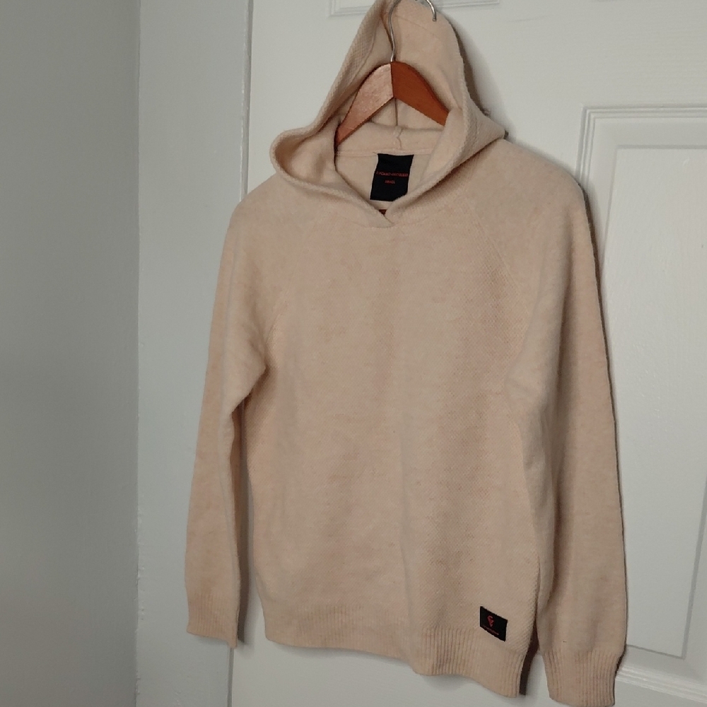 Woman's Wool Beige Hooded Sweater